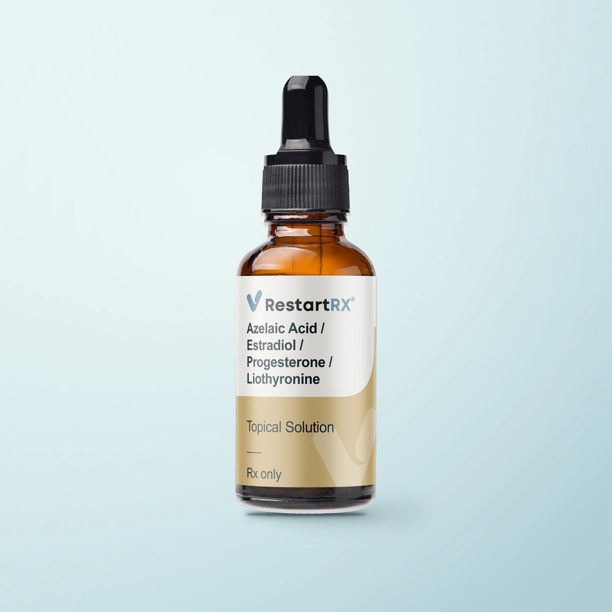 Azelaic acid, estradiol, progesterone and liothyronine topical solution